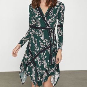 BCBG Isabella Asymmetrical Wrap Dress Size S